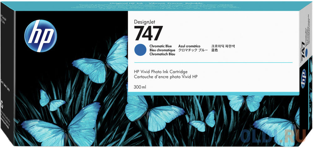 HP 747 300-ml Chromatic Blue Ink Cartridge