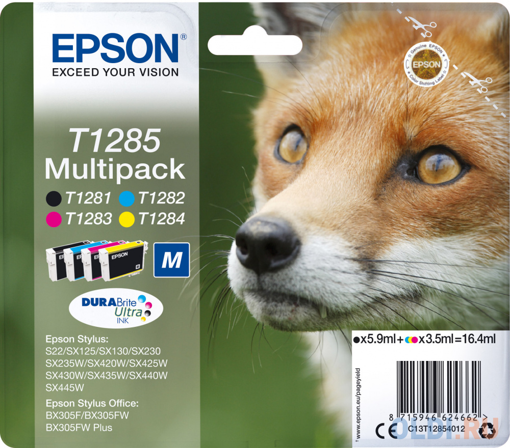 Картридж Epson C13T12854012 для Epson St S22/SX125/SX420W/Of BX305F цветной