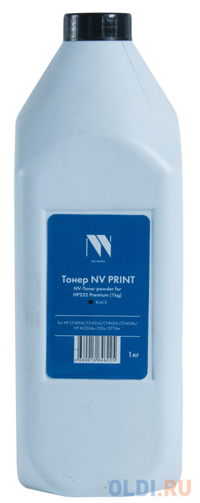 Тонер NV PRINT for HP252/CF400A CF401A CF402A CF403A,HP M252dw 252n,277dw Premium (1KG) Black