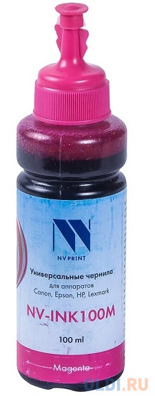 Чернила NV-INK100U Magenta универсальные на водной основе для аппаратов Сanon/Epson/НР/Lexmark (100 ml) (Китай)