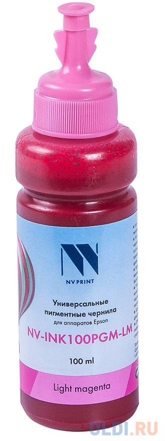 Чернила NV-INK100PGM Light Magenta универсальные пигментные для аппаратов Epson (100ml) (Китай)