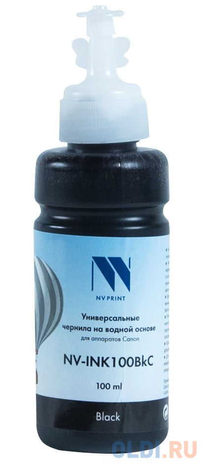 Чернила NV-INK100 Black универсальные на водной основе для аппаратов Canon (100 ml) (Китай)