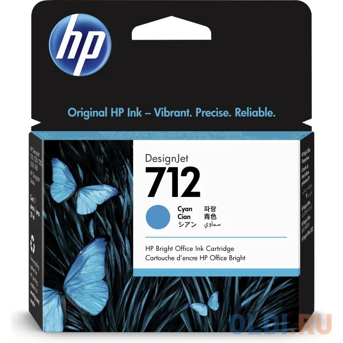 Картридж струйный HP 712 3ED67A голубой (29мл) для HP DJ Т230/630