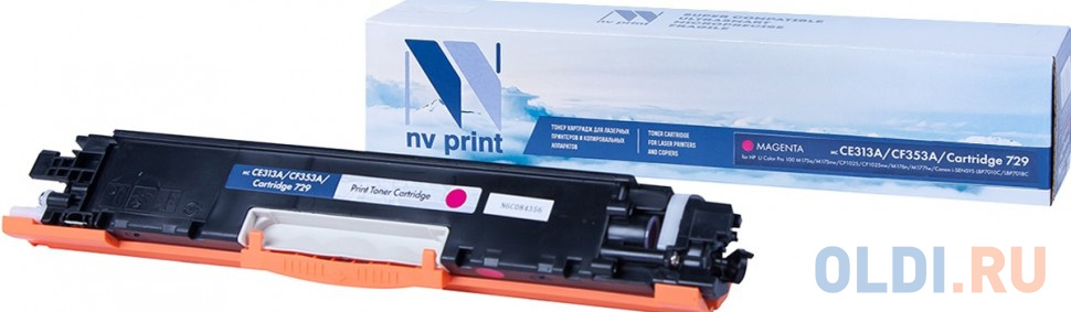 Картридж NVP совместимый NV-CE313A/CF353A/NV-729 Magenta универсальные для HP/Canon Color LaserJet CP1025/ CP1025nw/ M275/ CP1025/ CP1025nw/ 100 M175a