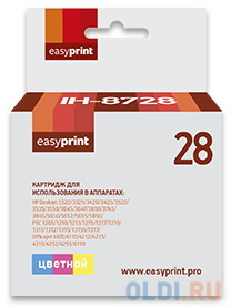 Картридж EasyPrint IH-8728 №28 для HP Deskjet 3320/3420/3520/3650/5650/5850/PSC 1210/1311/Officejet 4110/4215/6110, цветной