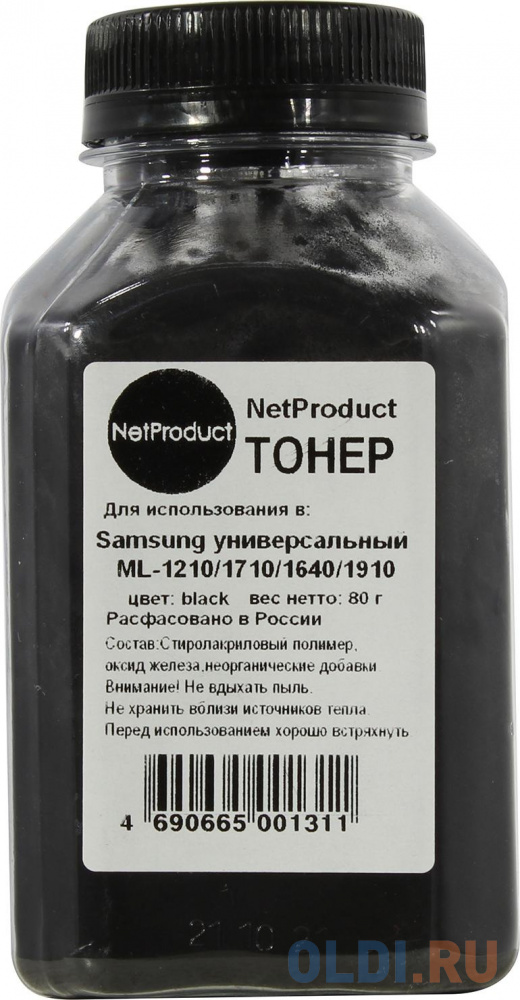 NetProduct Тонер для  SAMSUNG универсальный ML-1210/1710/1640/1910 80 г, банка