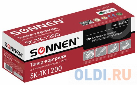  Тонер-картридж Sonnen SK-TK1200 3000стр Черный