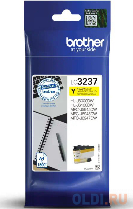 Картридж BROTHER LC3237Y желтый