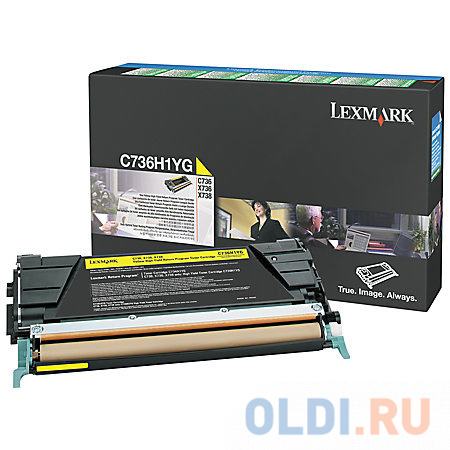 Картридж Lexmark C736H1YG 10000стр Желтый