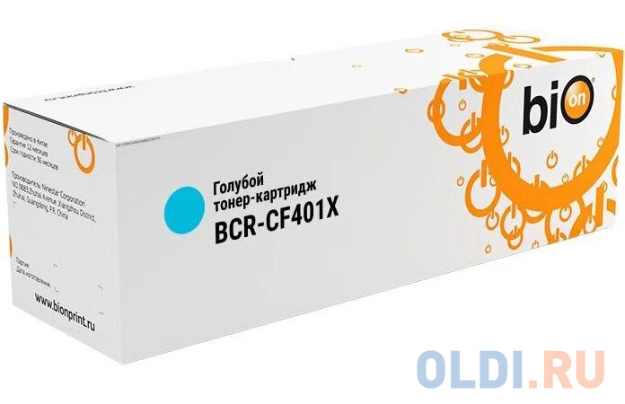 Bion CF401X Картридж HB-CF400X для HP CLJ M252/252N/252DN/252DW/277n/277DW, №201X (2'300 стр.) Голубой