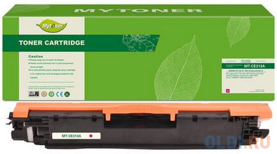 Тонер-картридж MyToner, аналог HP CE313A/126A/Canon 729 красный 1k с чипом