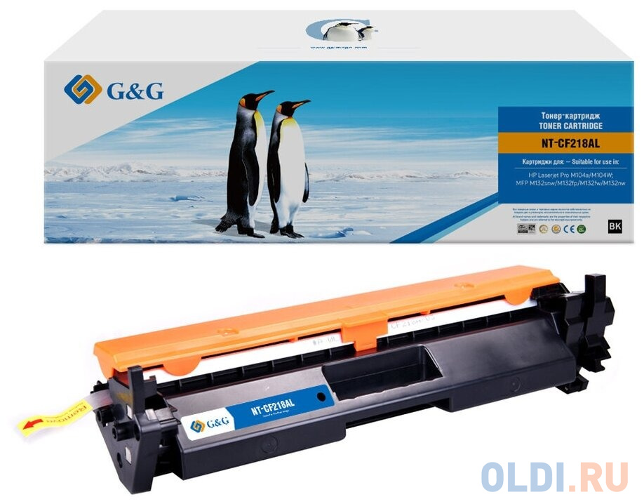 Картридж лазерный G&G GG-CF218AL черный (6000стр.) для HP LJ Pro M104a/M104W/ MFP M132snw/M132fp/M132fw/M132nw