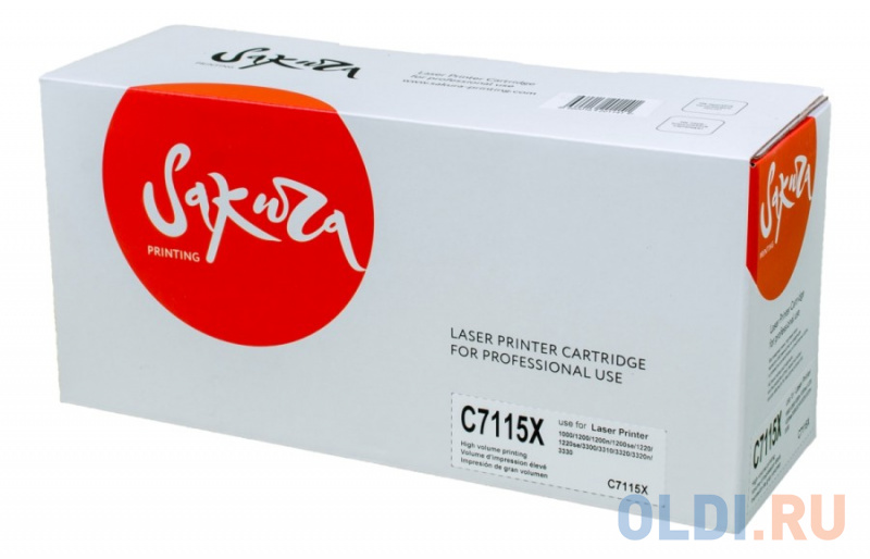 Картридж Sakura C7115X (15X) для HP LJ 1000/LJ 1200/LJ 1200n/LJ 1200se/LJ 1220/LJ 1220se/LJ 3300/LJ 3310/LJ 3320/LJ 3320n/LJ 3330, черный, 3500 к.