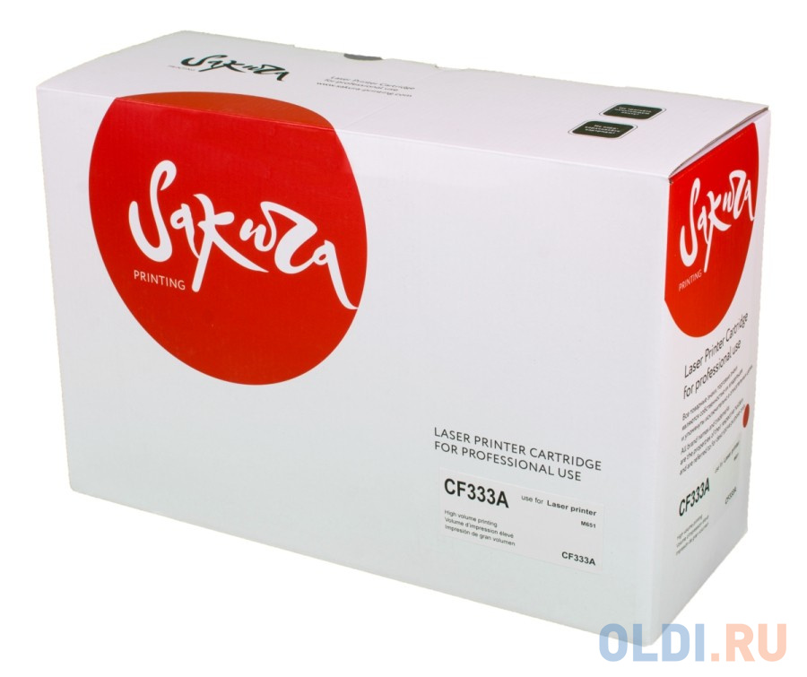 Картридж Sakura CF333A (654A) для HP LJ M651/LJ M651DN/LJ M651N/LJ M651Xh, пурпурный, 15000 к.