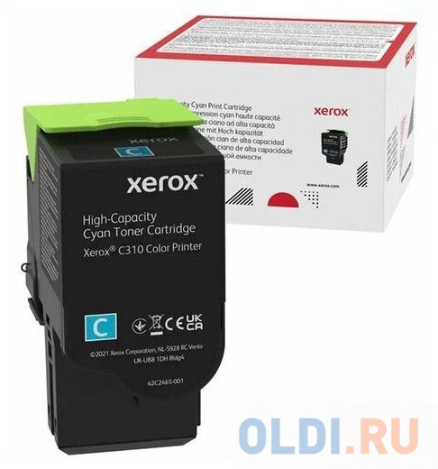  Голубой картридж с тонером емкости (5 500 страниц) Xerox C310/C315 006R04365