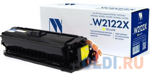  Картридж NVP совместимый NV-W2122X Yellow для HP Color LaserJet M555X/M555dn/M554dn/M578z/M578f/M578dn/M578c (10000k)