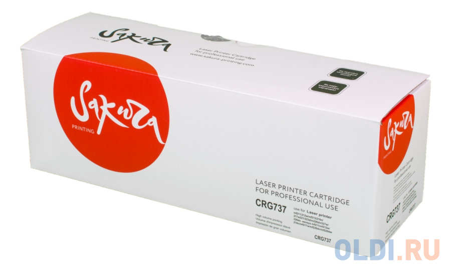 Картридж Sakura CRG737 (9435B004) для Canon MF229dw/ MF226dn/ MF217w/ MF216n/ MF212w/ MF211, черный, 2400 к.