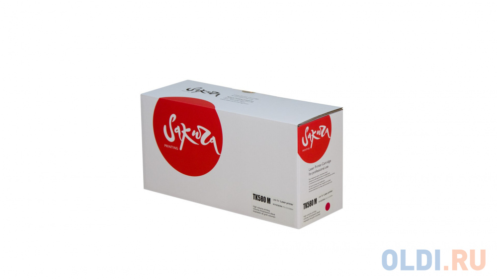 Картридж Sakura TK580M (1T02KTBNL0) для Kyocera Mita FS-5150DN/FS-5250DN, пурпурный, 2800 к.