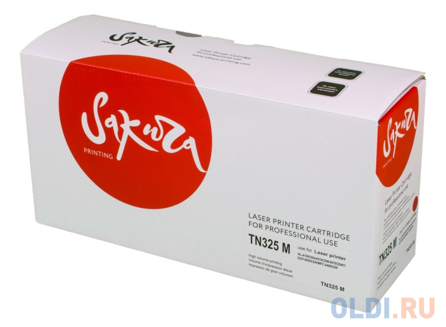 Картридж Sakura TN325M для Brother HL-4140CN/HL-4150CDN/MFC-9970CDW/HL-4570CDW/HL-4570CDWT/DCP-9055CDN/DCP-9270CDN/MFC-9460CDN/MFC-9465CDN, пурпурный,