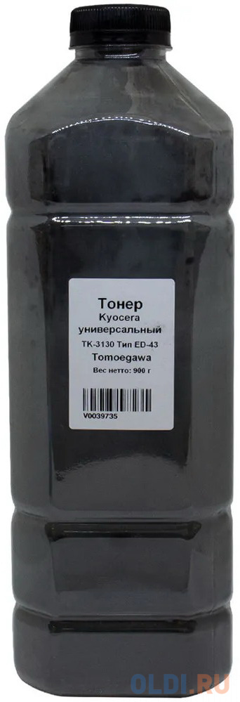 Tomoegawa Тонер Универсальный для Kyocera TK-3130, Тип ED-43, Bk, 900 г, канистра