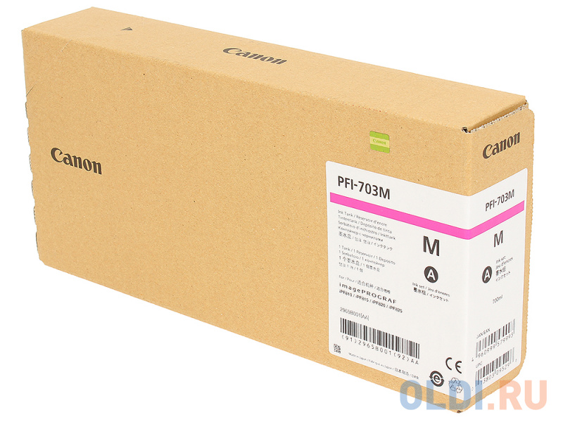 Картридж Canon PFI-703 M для iPF815 825 пурпурный