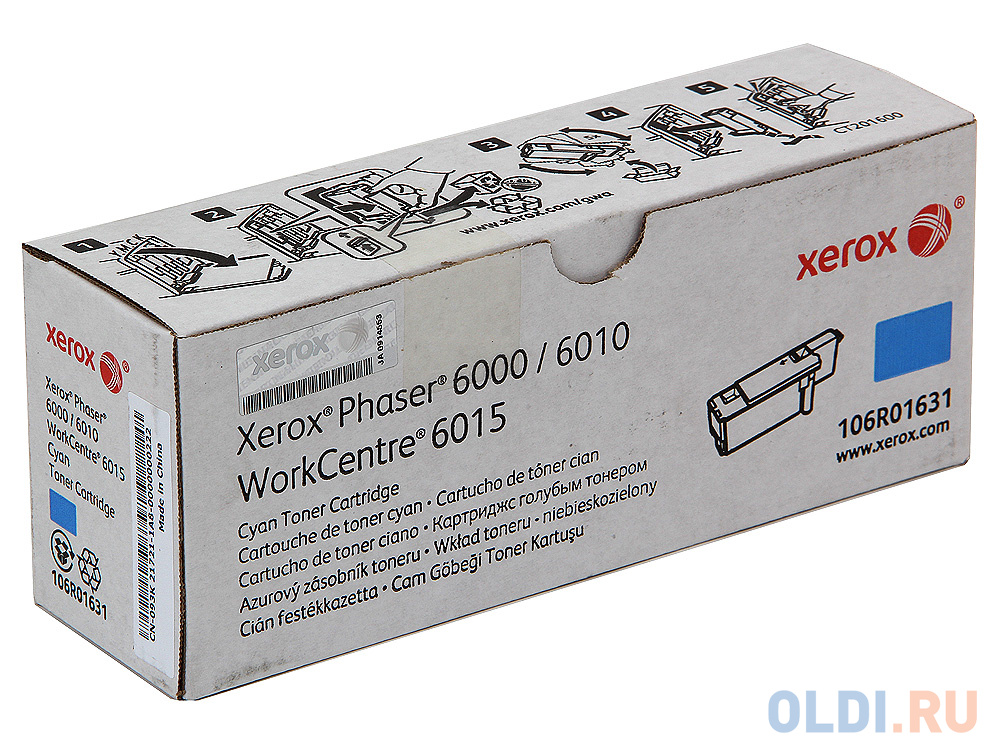 Картридж Xerox 106R01631 106R01631 106R01631 1000стр Голубой