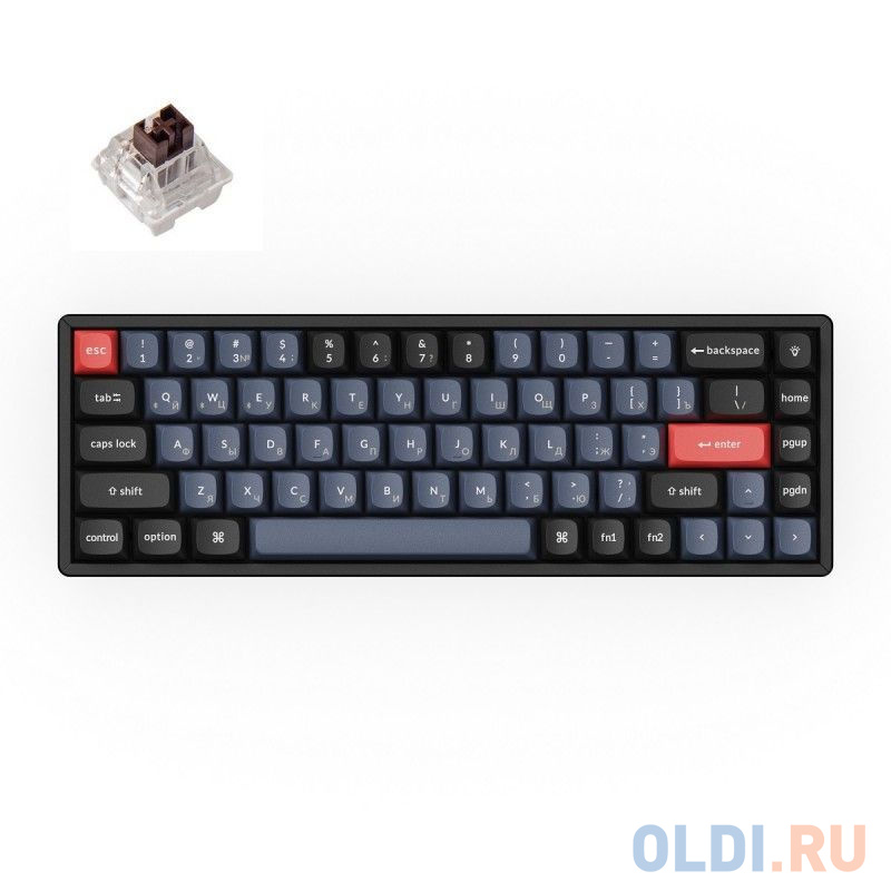 Беспроводная механическая клавиатура QMK Keychron K6 Pro, 68 клавиш, Hot-Swap, Keychron K pro Brown Switch