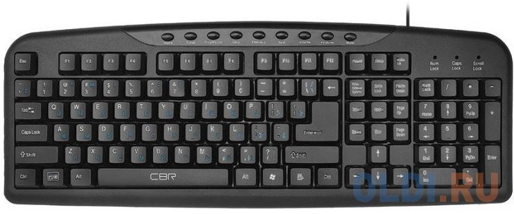 CBR KB 301M Black USB, Клавиатура 107+9 доп. кл., 1,8 м