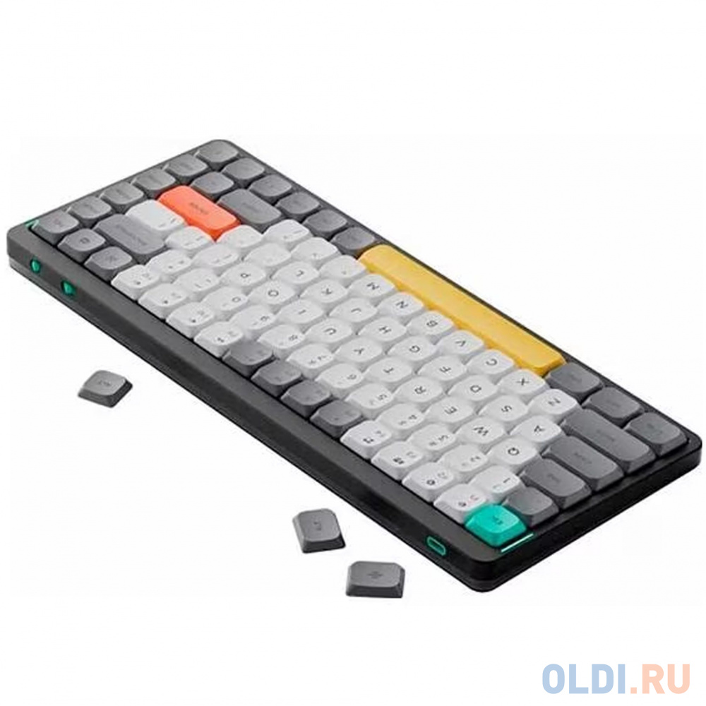 Клавиатура беспроводная механическая Nuphy AIR75 V2, low profile gateron 2.0, Red Switch, Bluetooth, RGB подсветка, 4000мАч, Черный AIR75v2-BB-1