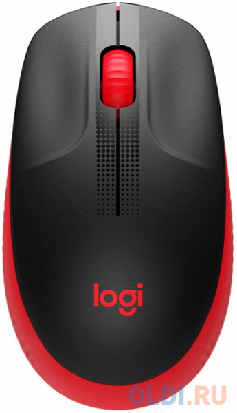 Мышь беспроводная Logitech M190 чёрный красный USB + радиоканал 910-005908