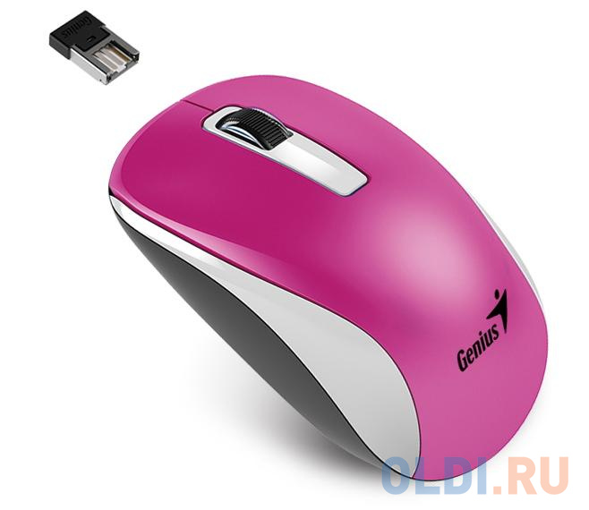 Мышь беспроводная NX-7010 малиновый металлик (magenta, blister), 2.4GHz wireless, BlueEye 1200 dpi, 1xAA