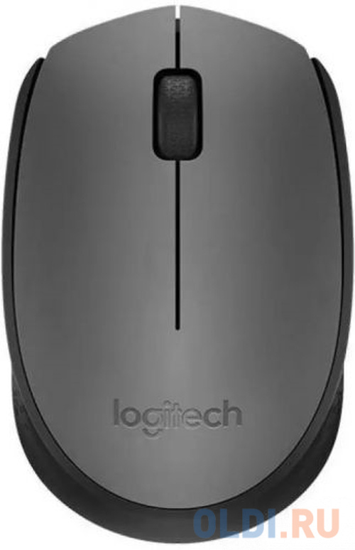   ОЛДИ Мышь беспроводная Logitech M170 серый USB + радиоканал