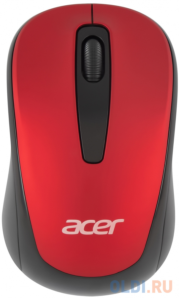 Мышь Acer OMR136, оптическая, беспроводная, USB, красный [zl.mceee.01j]