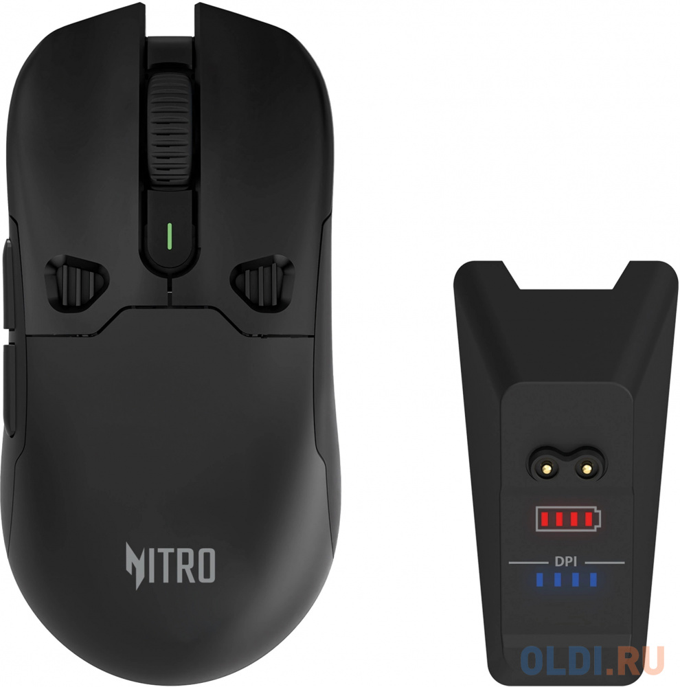 Мыши Acer  ОЛДИ Мышь Acer Nitro OMR404 черный оптическая 6400dpi беспров. BT/Radio USB 6but (ZL.MCEEE.02T)