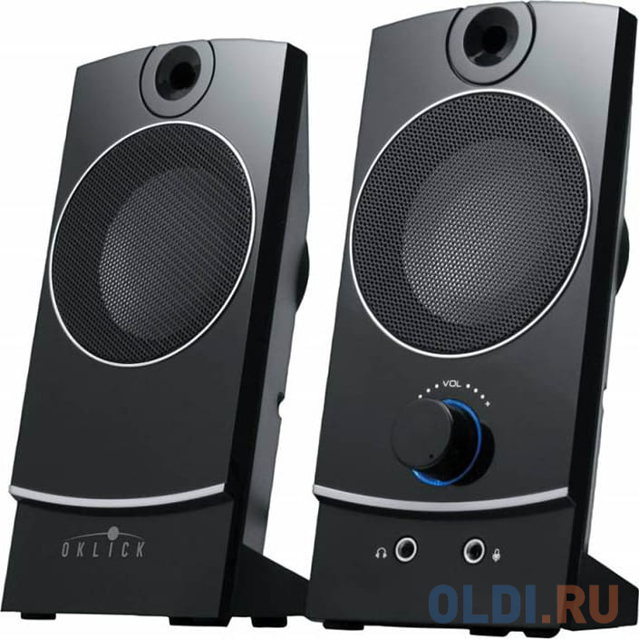 Колонки Oklick OK-118 2.0 black 4W  портативные