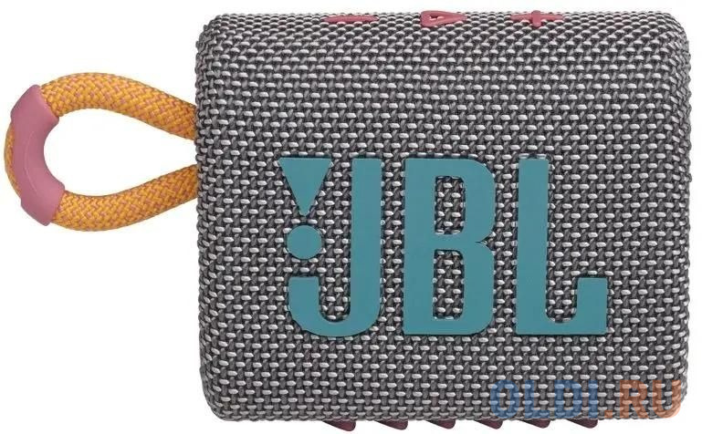 Портативные колонки JBL Колонка порт. JBL GO 3 серый 3W 1.0 BT (JBLGO3GRY)