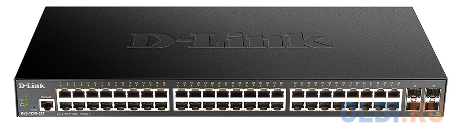 Коммутатор D-Link DGS-1250-52X/A1A 48G 4SFP+ настраиваемый