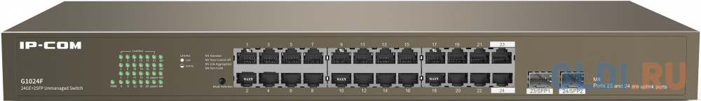 Коммутатор 24PORT 1000M 2SFP G1024F IP-COM