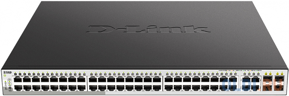 Коммутатор/ DGS-1210-52MP/F Smart L2 Switch 48х1000Base-T PoE, 4хCombo 1000Base-T/SFP, PoE Budget 370W, Compact CLI