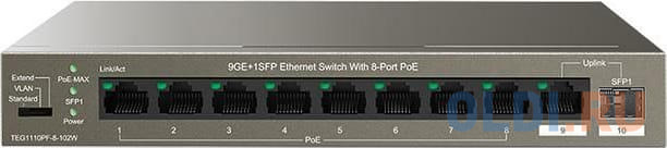 Коммутатор 9PORT 1000M POE G1110PF-8-102W IP-COM