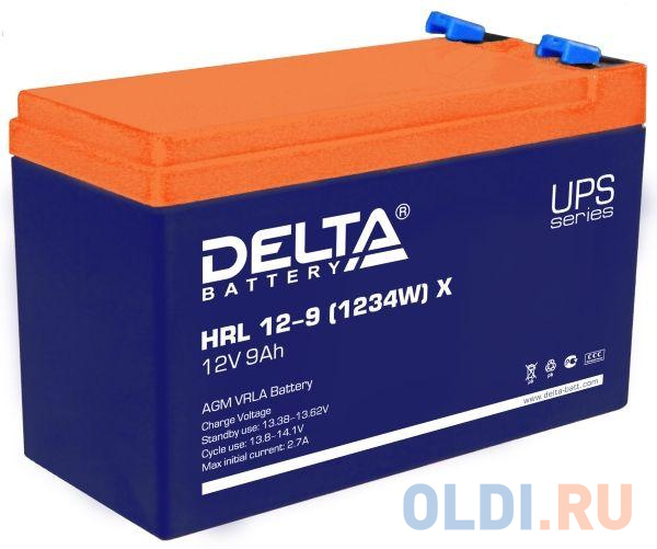 Delta HRL 12-9 X (9А\\ч, 12В) свинцово- кислотный  аккумулятор