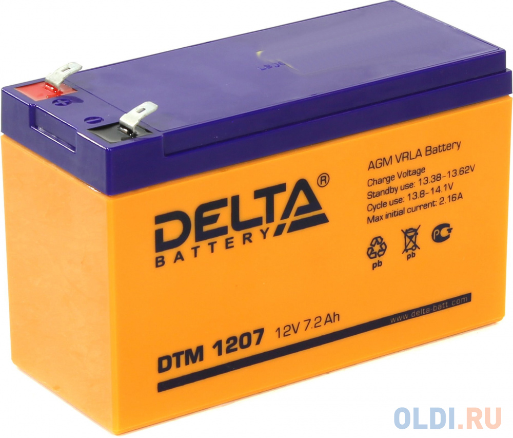 Аккумулятор Delta DTM 1207 12V7.2Ah