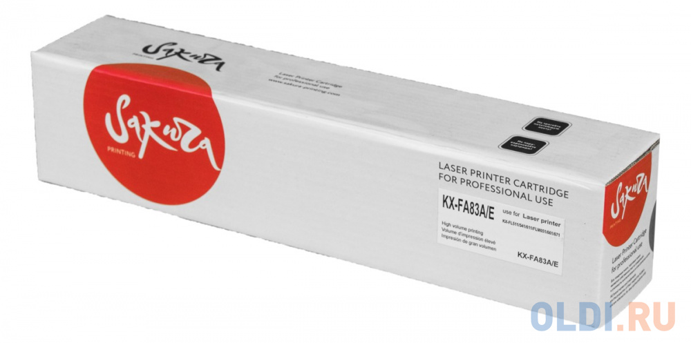 Картридж Sakura KXFA83A/E для Panasonic KX-FL51/KX-FL511/KX-FL513/KX-FL541, черный, 2500 к.