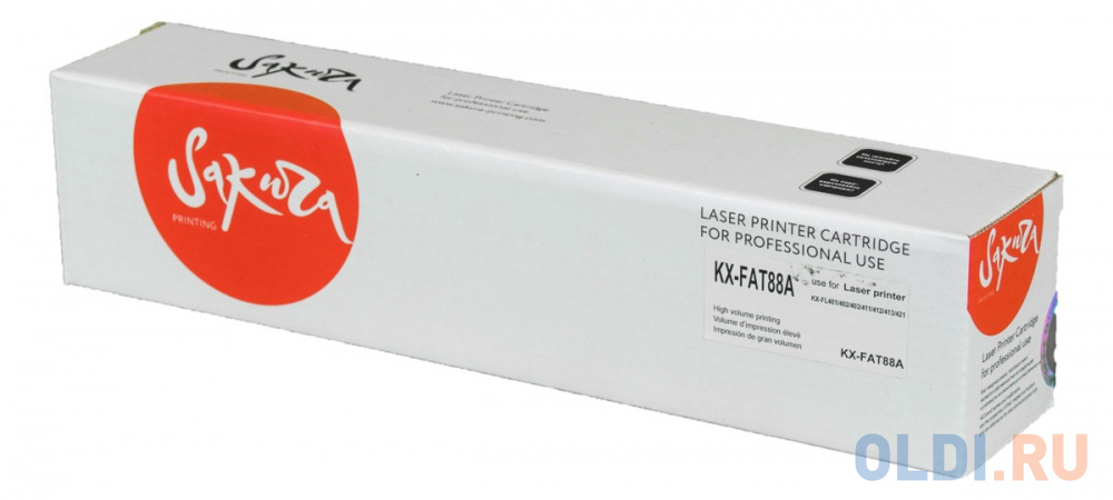 Картридж Sakura KXFAT88A для Panasonic KX-FL403/KX-FL423/KX-FLC413/KX-FLC418, черный, 2000 к.