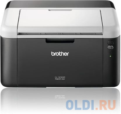 Brother HL-1212W Принтер, ч/б лазерный, A4, 32Мб, 20 стр/мин, GDI, WiFi, USB, лоток 150л, старт.тонер 1000 стр.