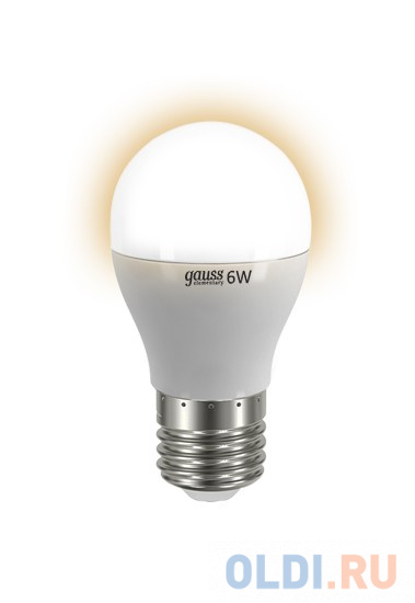 Лампа GAUSS LED Elementary Globe 6W E27 2700K Арт.LD53216