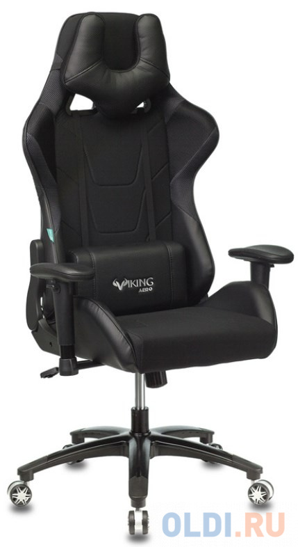 Кресло игровое Бюрократ VIKING 4 AERO BLACK EDITION черный искусст.кожа/ткань