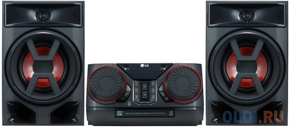 Минисистема LG CK43 черный 300Вт/CD/CDRW/FM/USB/BT