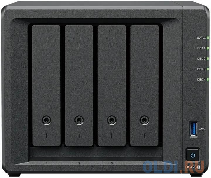 Synology QC2,0GhzCPU/2GB(upto6)/RAID0,1,10,5,6/up to 4HDDs SATA(3,5' or 2,5')/2xUSB3.2/2GigEth/iSCSI/2xIPcam(up to 40)/1xPS/1YW(repl DS420+)