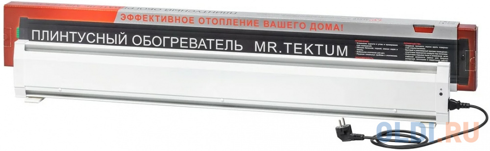 Mr.Tektum Электрический плинтусный обогреватель 450Вт Smart Line 1,1м Белый AG-SMART11-WRL